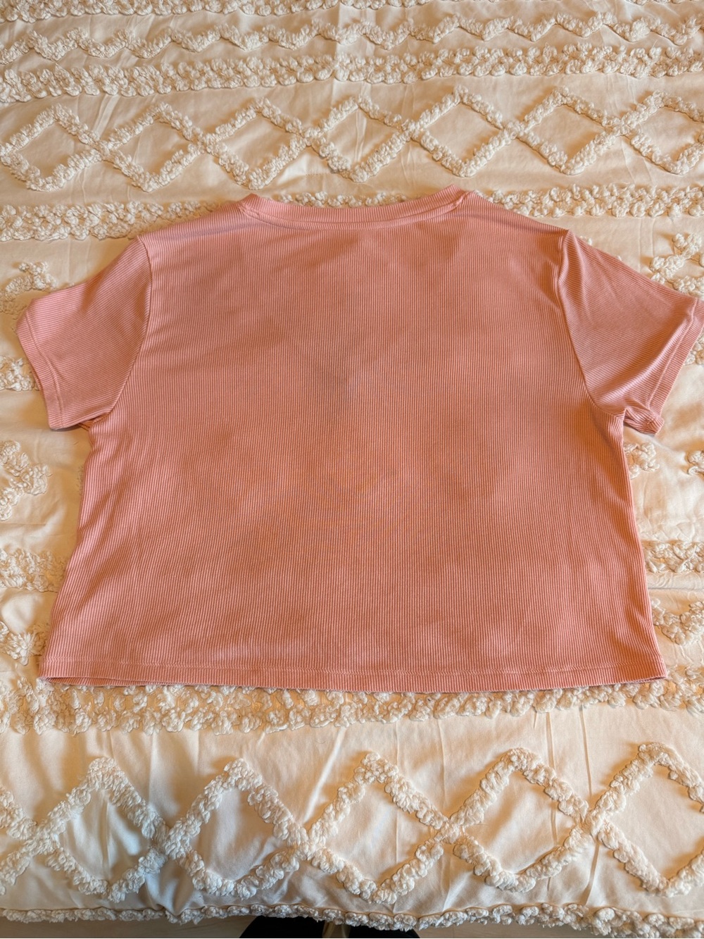 American Eagle Soft & Sexy Ribbed V-Neck Tee Light Pink Size Small - Picture 2 of 3